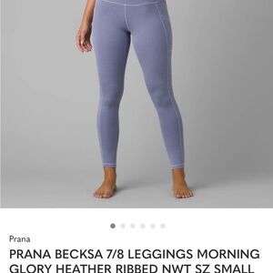 Prana Becksa 7/8 Leggings in Heather Blue